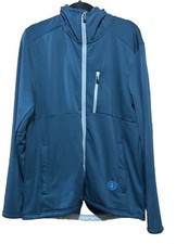 Little Donkey Andy Full Zip Jacket Softshell Fleece Blue Outdoor Men's Large