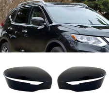 Pair Exterior Mirror Cover Cap For 2014-2020 Rouge Pathfinder Murano Gloss Black