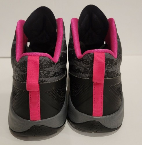 NIKE HYPERFUSE RETRO BLACK/METALLIC SILVER/DARK GREY-PINK 616603-002 Sz7 - Picture 3 of 6