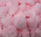 Lot of 25 pcs 1-1/2" Inch 38mm Pink Shaggy Craft Pom Poms Vintage