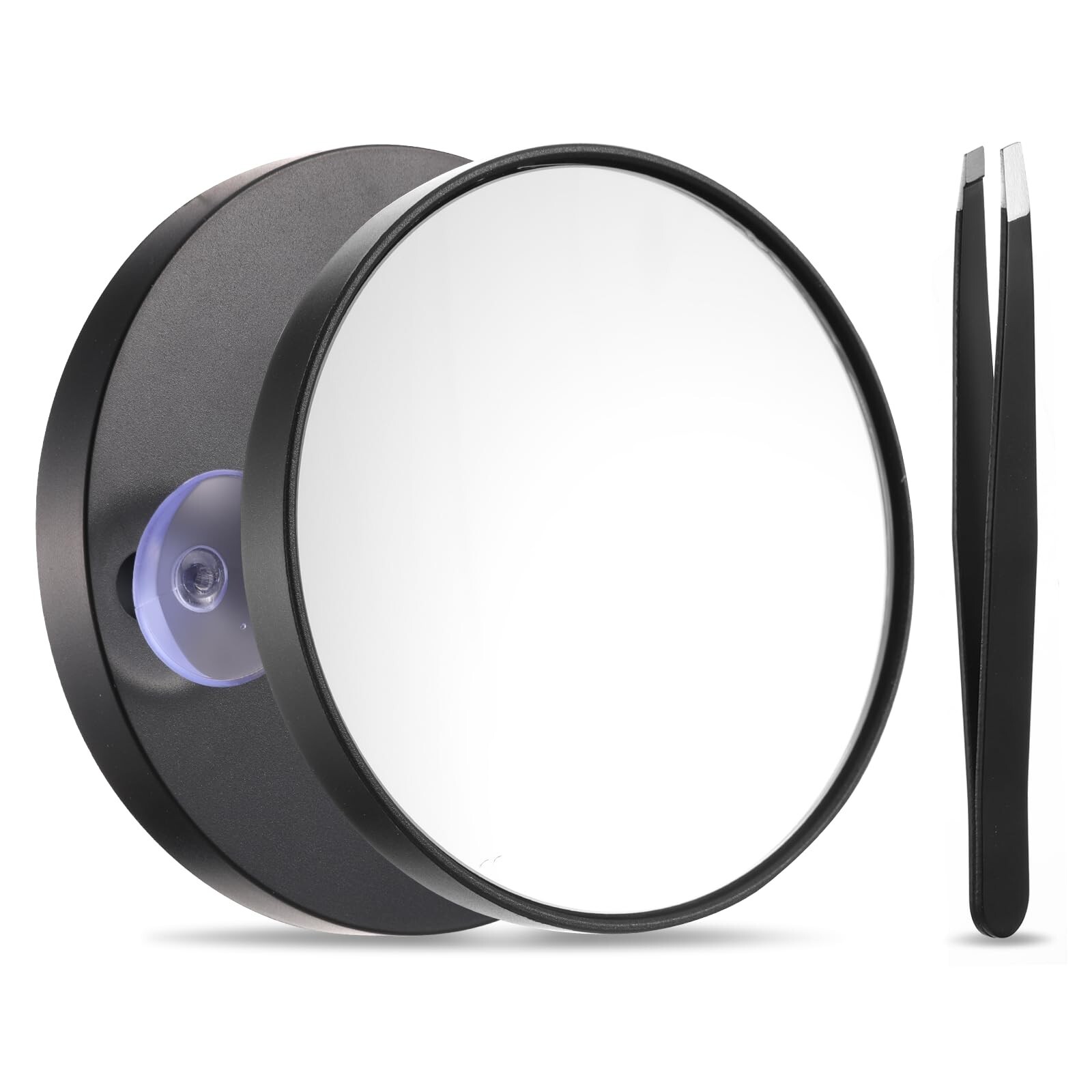 30 Magnifying Mirror, 3.5 Inches Small Mirror with Suction Cup and Tweezer, T...