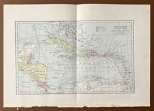 Map West Indies and Central America 1899