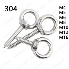 304 Stainless Steel Lifting Eye Bolt Self Tapping Screws M4 M5 M6 M8 M10 M12 M16