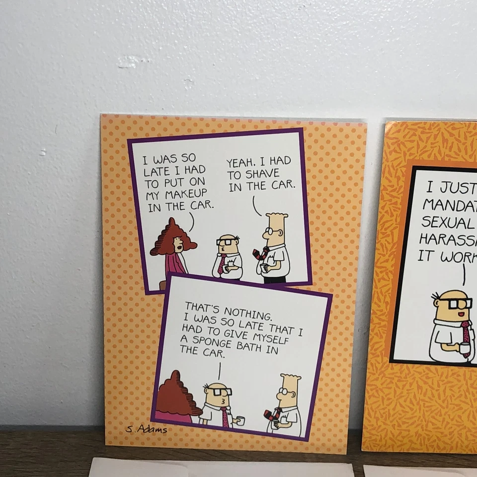 Lote de tarjetas de felicitación vintage Dilbert feliz cumpleaños 1996 sin usar con sobres 2 Foto 2 de 4