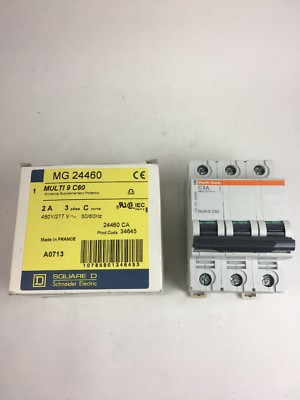24460 2A 3 Pole C Curve Square D Multi 9 C60