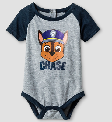 Paw Patrol Shorts Bodysuit Baby Boy NWT Chase 0-3 3-6 6-9 Months