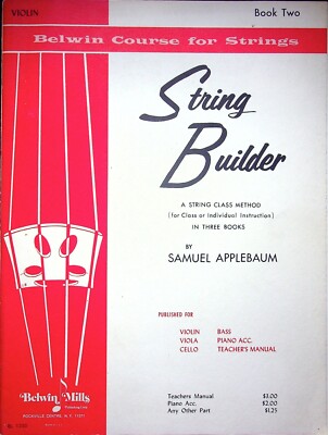 VTG STRING BUILDER BOOK TWO SAMUEL APPLEBAUM BELWIN COURSE VIOLIN INSTRUCTION