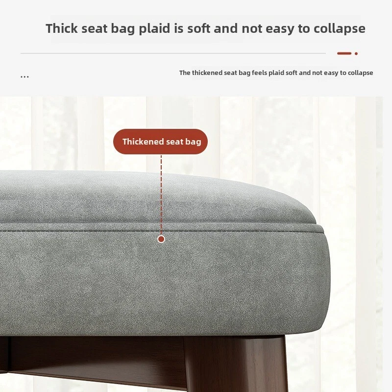 Household living room solid wood stools, stackable square stools, balcony chairs - Image 3 of 4