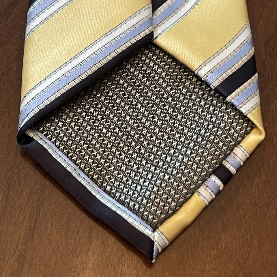 Valerio Garati Dorado Azul Negro Hecho a Mano 100% Poliéster Hecho en China Foto 2 de 4