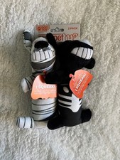 Multipet Smiling Loofa Halloween Plush Dog Toy with Squeaker, 2 pack