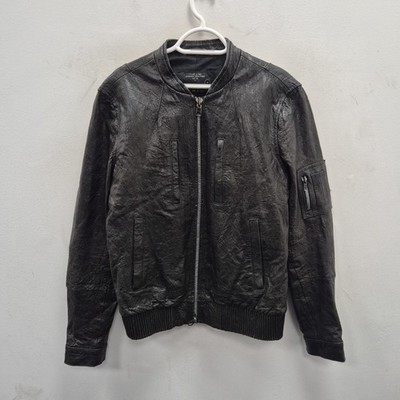Allsaints Köcher Biker Punk Rock Bomber Cafe Racer robuste Lederjacke Medium