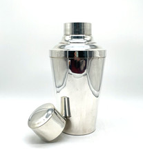 Stupendo vecchio shaker da cocktail art deco argentato, punzonato