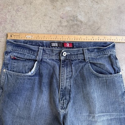 Vintage Southpole Jean Shorts Mens 36 Blue Denim Red Tab Baggy Hip