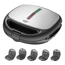 Adler Sandwichmaker  5 in 1 Kontaktgrill Waffeleisen Nuss-Maker AD 3040