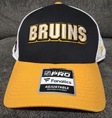 Boston Bruins Fanatics PRO Snapback Trucker Hat Cap, Unique With Bear Logo, NEW!