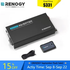 Renogy 12V 3000W Pure Sine Wave Inverter UPS Transfer Switch Built-in Bluetooth