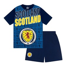 Scotland Boys Pajamas Short Kids Sleepwear Official Soccer Football Gift