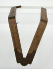 ANTIQUE NO. 32 BOXWOOD & BRASS 12" CALIPER FOLDING RULE — photo 3