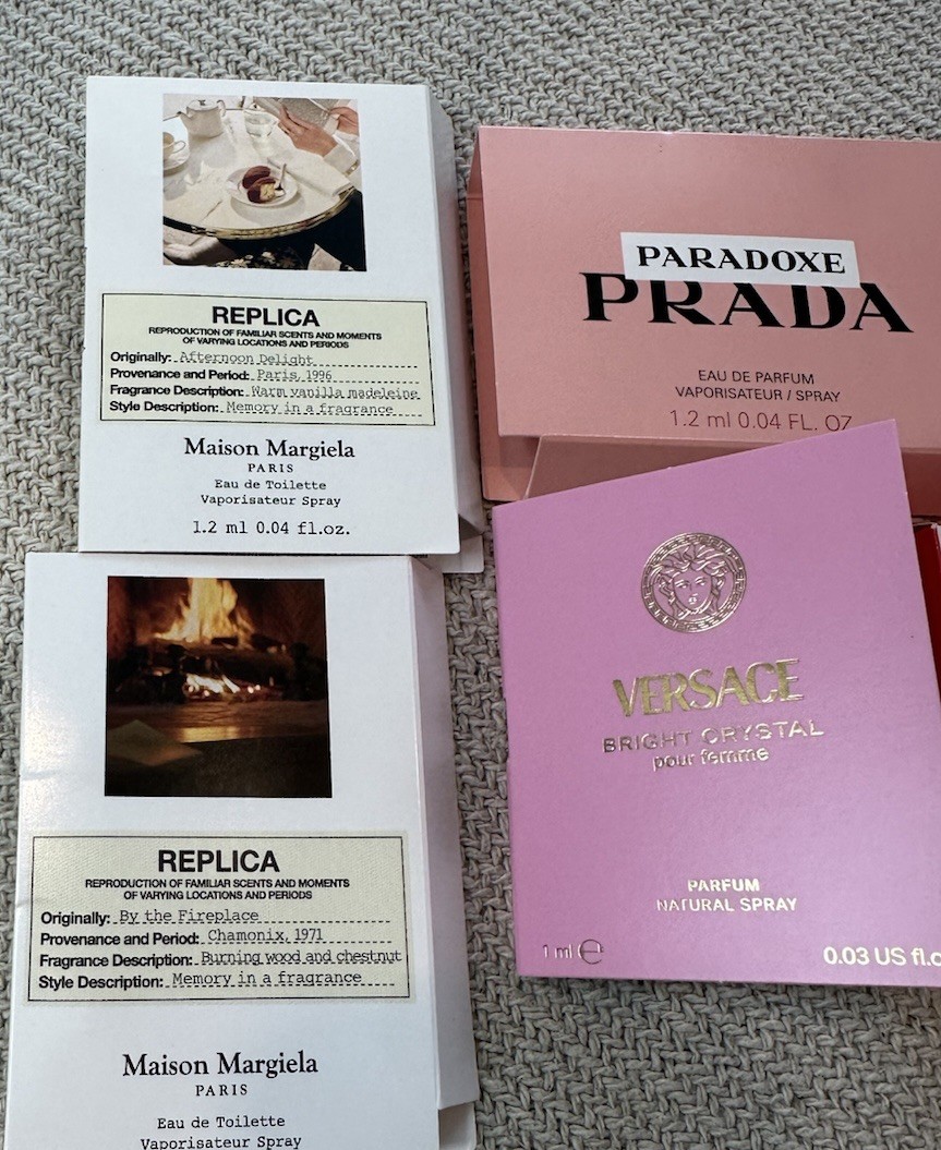 NEW Fragrance Sample Lot Women Prada Versace Glossier Boy Smells Replica Nest thumbnail 5