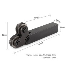 7pcs Steel Dual Wheel Knurling Tool Set with 0.5mm 1mm 2mm Wheel Linear C7E3 K