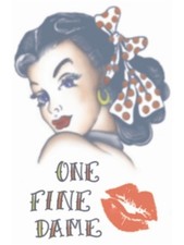 Vintage Looks 1940s Hottie Girl One Fine Dame Tattoos Costume Accessory