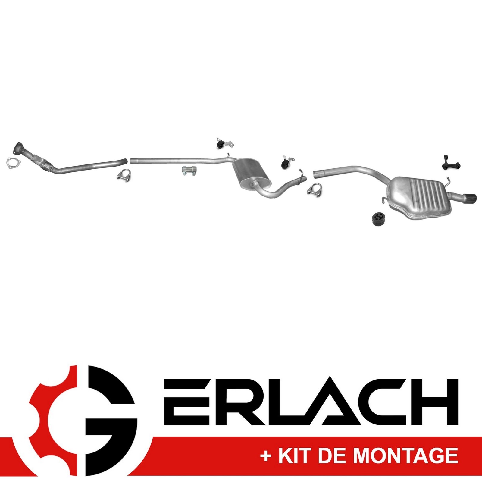 Silencieux échappement Audi A4 Avant 1.6 en acier aluminisé durable 2338
