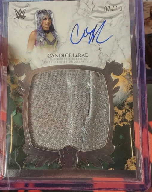 CANDICE LeRAE 2025 Topps Royalty WWE 5/10/24 EVENT USED PATCH Auto /10 Silver