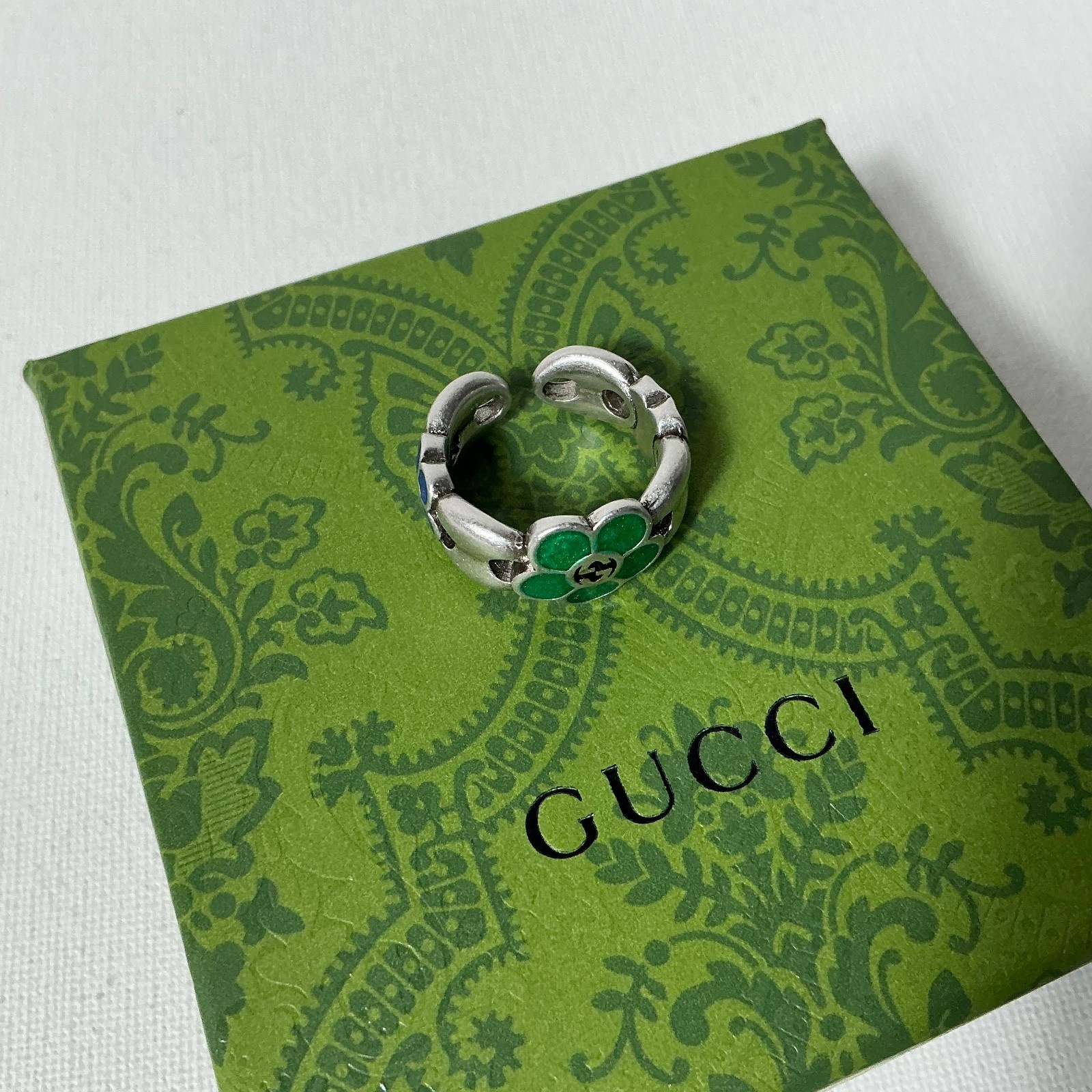 Gucci Silver Adjustable Ring with Box - image 2