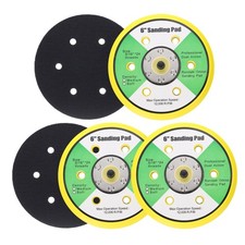 6" Hook and Loop Backing Sanding Pads with 5/16"-24 Thread, Y  B 5Pcs