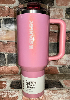 Stanley Pink Port Shimmer 40 oz SS Quencher Leakproof ProTour Flip
