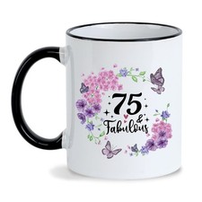 75th Birthday Gifts for Women 75th Birthday Cups 11Oz 75 and Fabulous Mug,Bir...