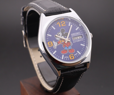 Vintage Seiko Mickey Mouse Automatic Men's Wrist Watch, Day / Date