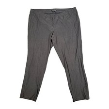 Eileen Fisher Womens Charcoal Gray Viscose Stretch Slim Leg Pants Size L NWOT