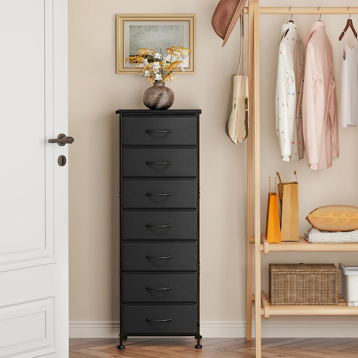 Black Tall Skinny Dresser for Bedroom, Narrow Storage Dresser Organizer with 7 F | eBay Black Tall Skinny Dresser for Bedroom, Narrow Storage Dresser Organizer with 7 F | eBay