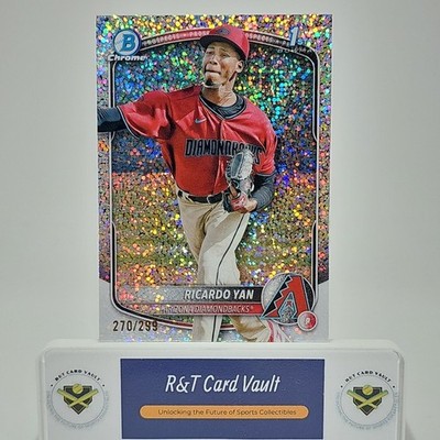 2025 Bowman 1st Ricardo Yan Speckle Refractor Parallel Card # /299 Diamondbacks