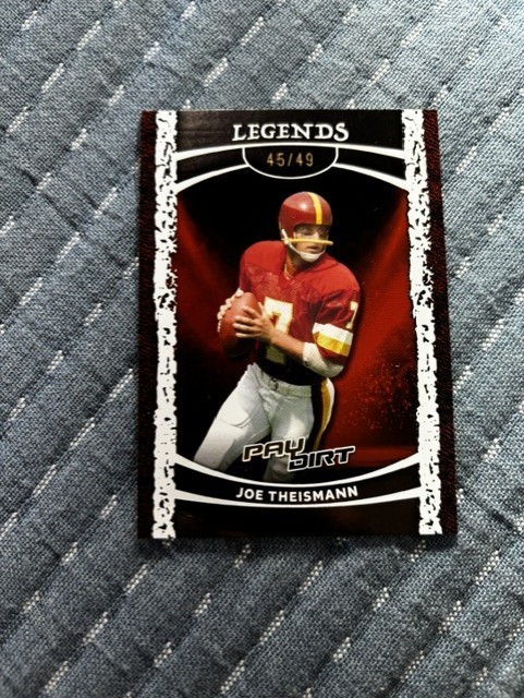 Joe Theismann 2026 Leaf Pay Dirt Legends Orange SP /49 Paydirt