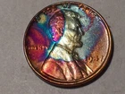 1947-P  @   Rainbow" Colored old  Lincoln Wheat Penny.! #!62