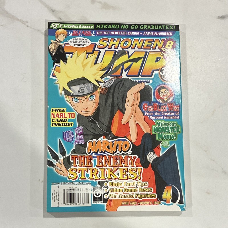 VIZ Shonen Jump Manga Magazine Apr 2008 Vol 6 Issue #4 English Naruto - no card