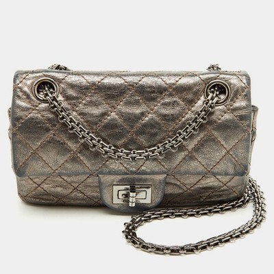 Chanel Metallic Quilted Leather Reissue 2.55 Reissue Mini Flap Bag