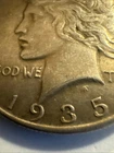 1935. Silver Peace Dollar Great  Condition Excellent Condition Last Year