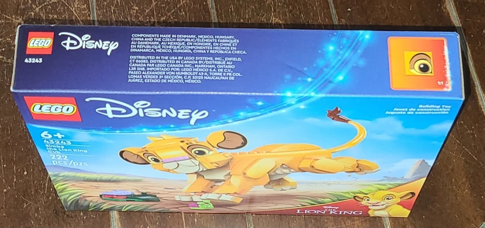 LEGO Disney (2024) El Rey León: 222 piezas SIMBA EL REY LEÓN CACHORRO Set #43243 Foto 3 de 4