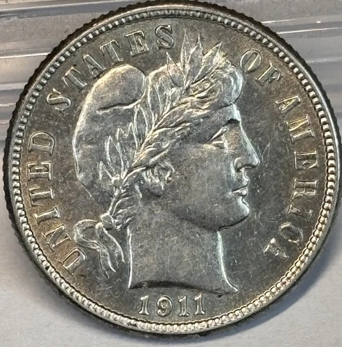 1911-S Barber Dime, Sharp & Lustrous  BU++semi PL Surfaces