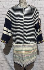 Vilagallo Sarah Jacket Coat Anthropologie Multicolored Striped Size 48 Colorful