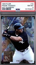 1994 Flair Frank Thomas Hot Numbers #10 PSA 8 NM-MT
