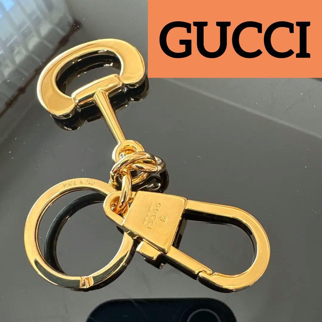 GUCCI Keyring Keychain Bag Charm Gold Horsebit Vintage 02621i thumbnail 15