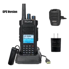 Ailunce HD2 DMR Handheld Ham Radio Dual Band GPS Walkie Talkies + Speaker Mic