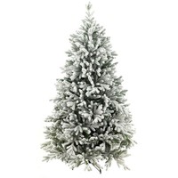 Artplants Kunststoff Tanne Alaska Speed, Beschneit, 210 Cm, Ø 140 Cm