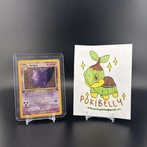 Gengar 5/62 1st Edition Holo Rare Fossil 1999 - HP+ - HQ SCANS