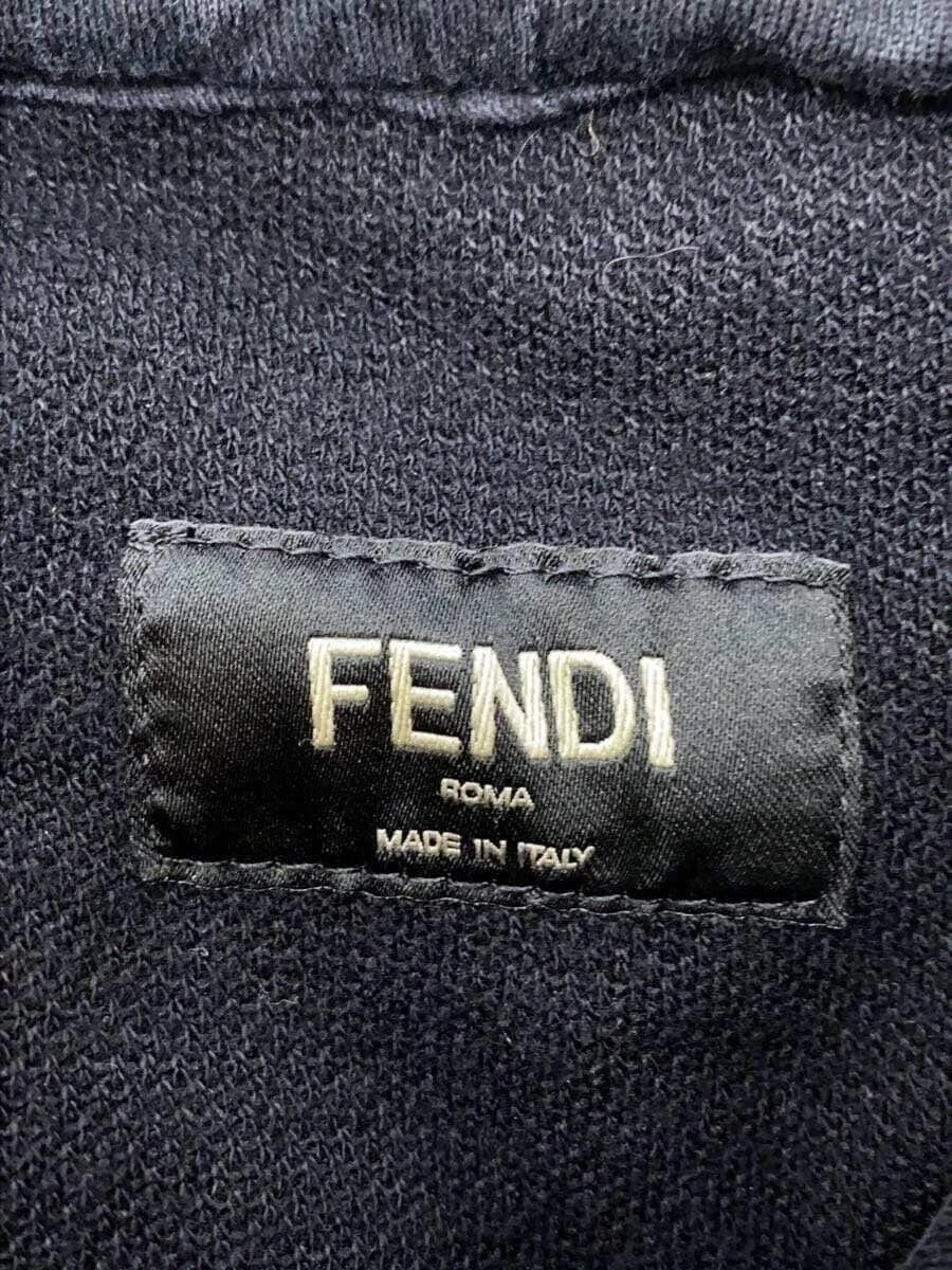 Felpa con cappuccio zip FENDI FY0984 AL27 S nylon nero usata