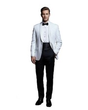 Men's White Slim Fit Dinner Jacket